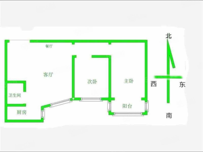 连城别苑景园2室2厅1卫96.06㎡南北105万