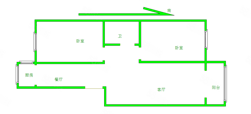 芳云园2室2厅1卫91㎡南160万