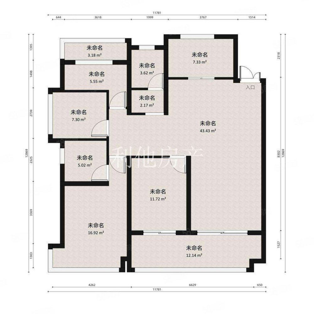 悦湖城3室2厅2卫143㎡南北91万