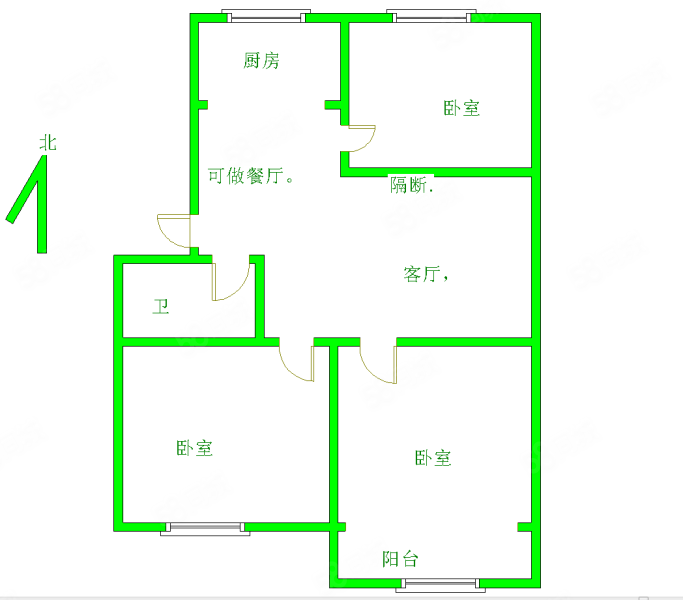 安居小区(莱西)3室1厅1卫75㎡南37.8万