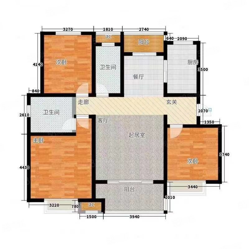 金色威尼斯3室2厅2卫122㎡南北138万