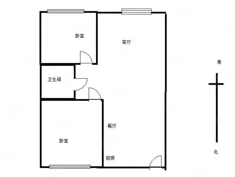 汉森香榭里2室2厅1卫108.29㎡南北77万