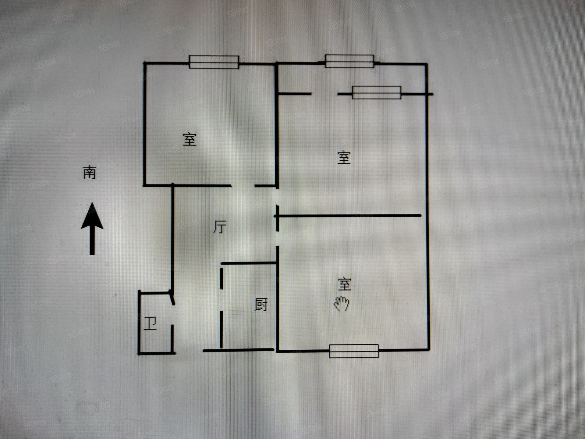 河北省委宿舍3室1厅1卫78㎡南北95万