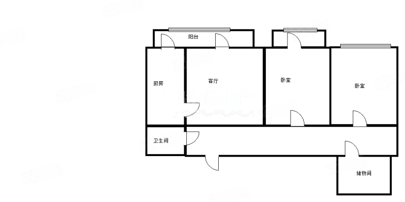 延福街257号小区2室1厅1卫103㎡南85万