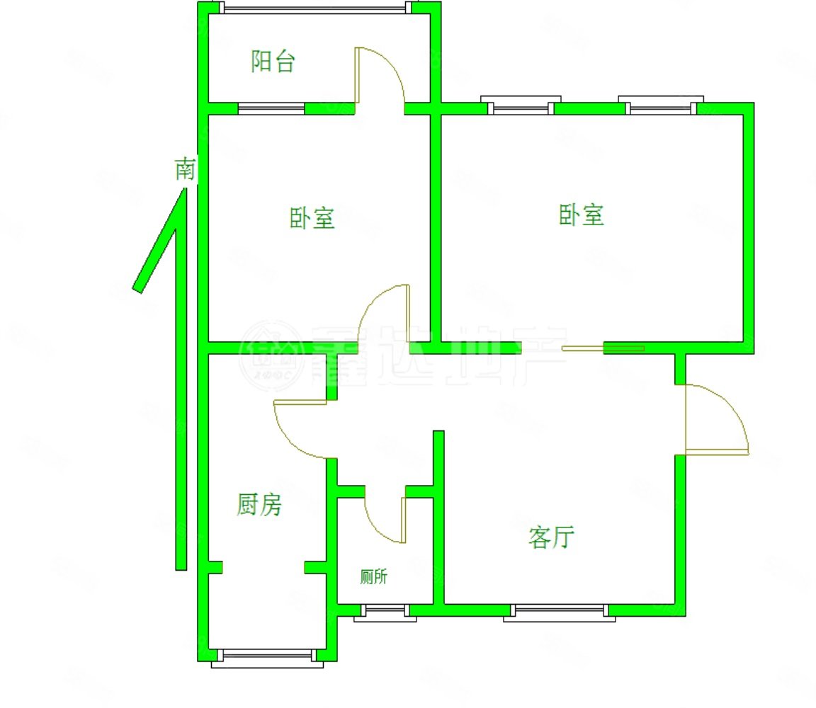 水电小区3室2厅1卫70㎡南北32万