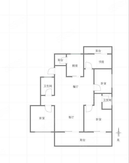 铂悦澜庭(一期)4室2厅2卫143㎡南北205万