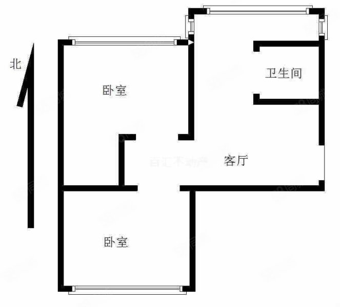 浩然小区(浩然中巷北)2室1厅1卫60㎡南北30万