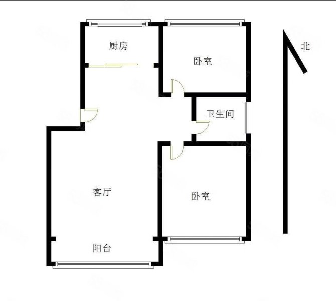 昱苑金岸丽景2室1厅1卫88㎡南北71万