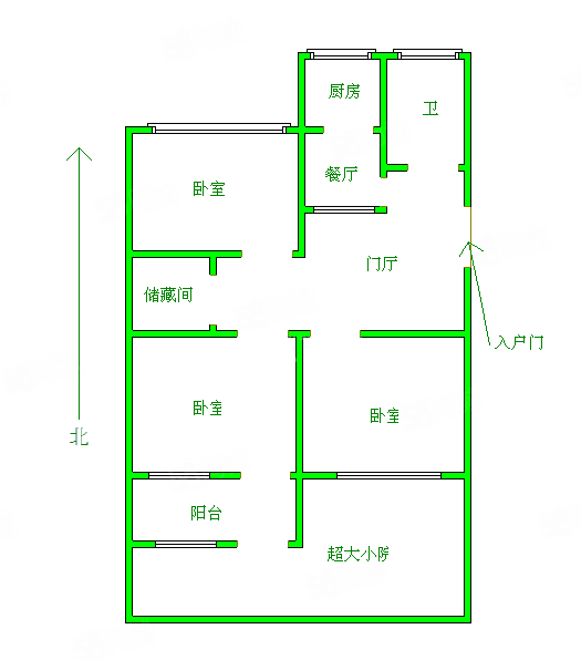 闵子骞路62号院3室1厅1卫87.56㎡南北118万