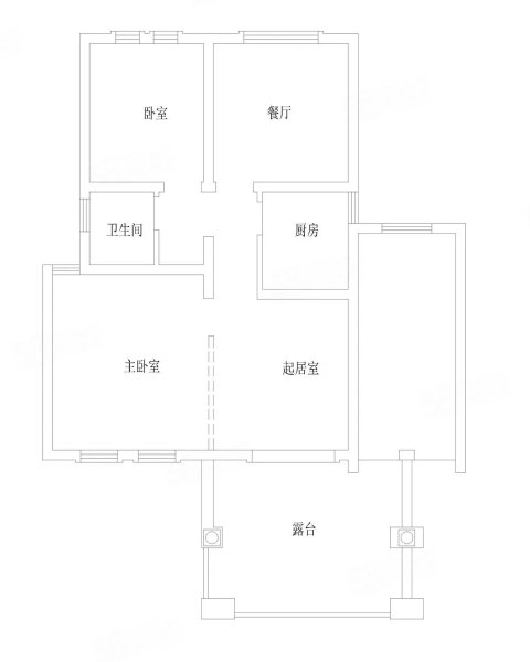 泉山森林海3室1厅1卫80㎡南北64万