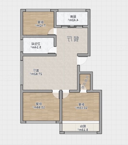和平鑫城3室2厅1卫110㎡南北65.8万