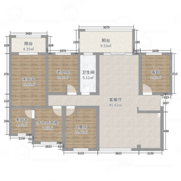 彰泰峰誉5室2厅2卫127㎡南北69.8万