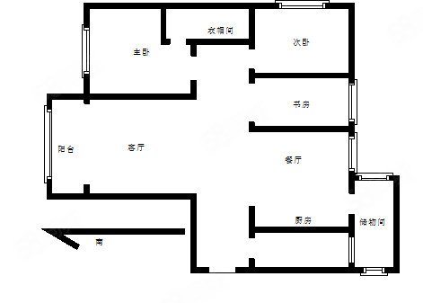 东湖春天3室2厅1卫112㎡南北53.8万