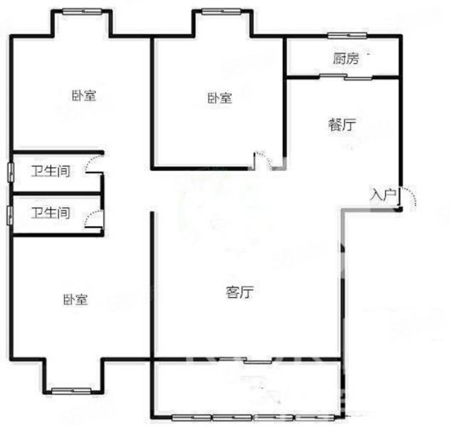 中央公馆世玺3室2厅2卫138㎡南北95万