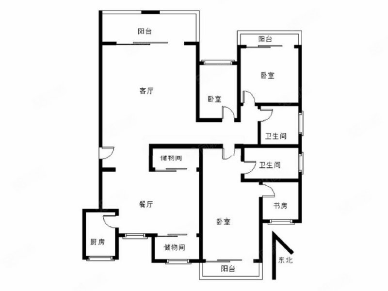 骏逸蓝山3室2厅2卫139.8㎡南170万