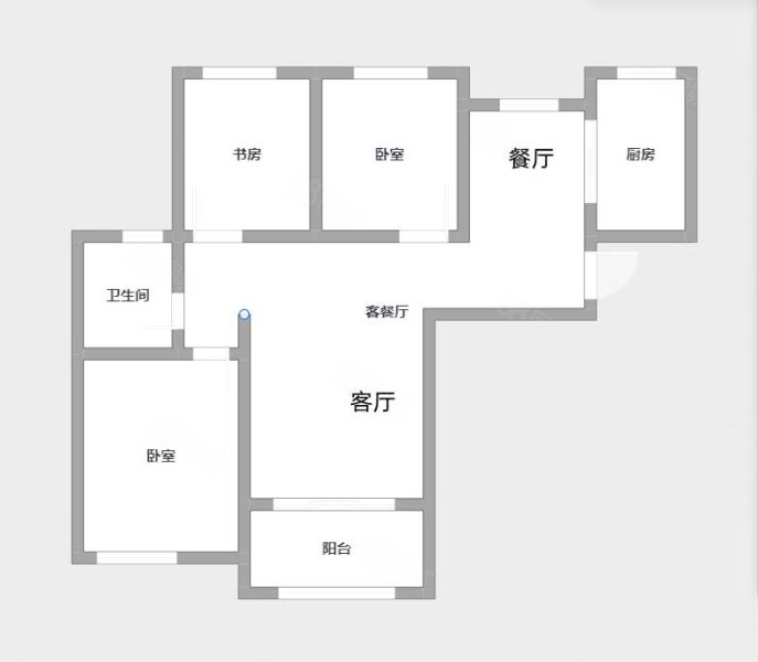 瀚城帝景3室2厅1卫97㎡南北31万