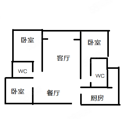 上海公馆一期3室2厅2卫99㎡南62万