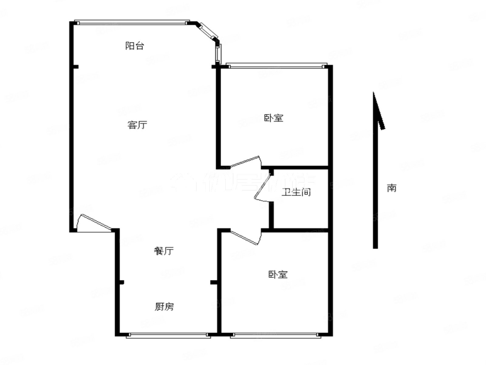 海拉尔东路派出所家属楼2室1厅1卫90.13㎡南59万