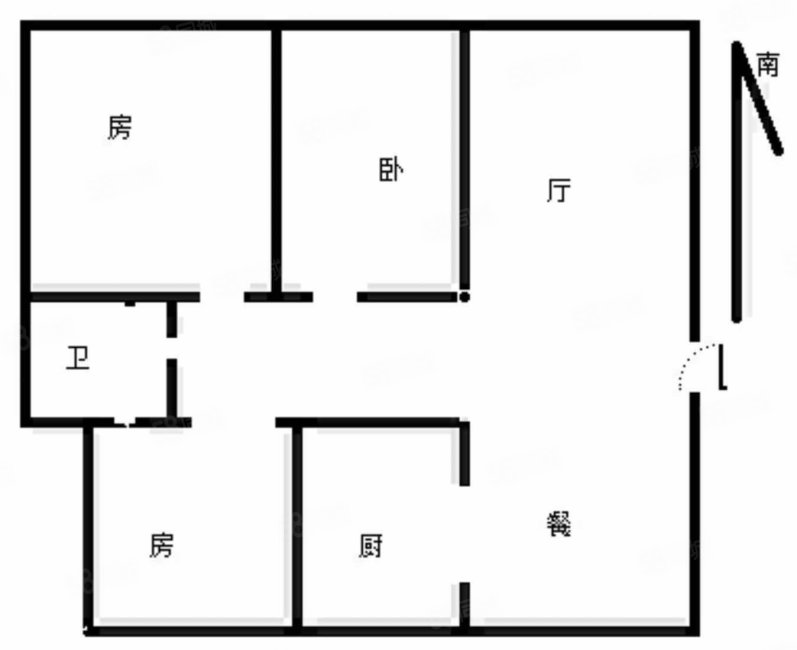 月明东苑3室2厅1卫108㎡南北80万