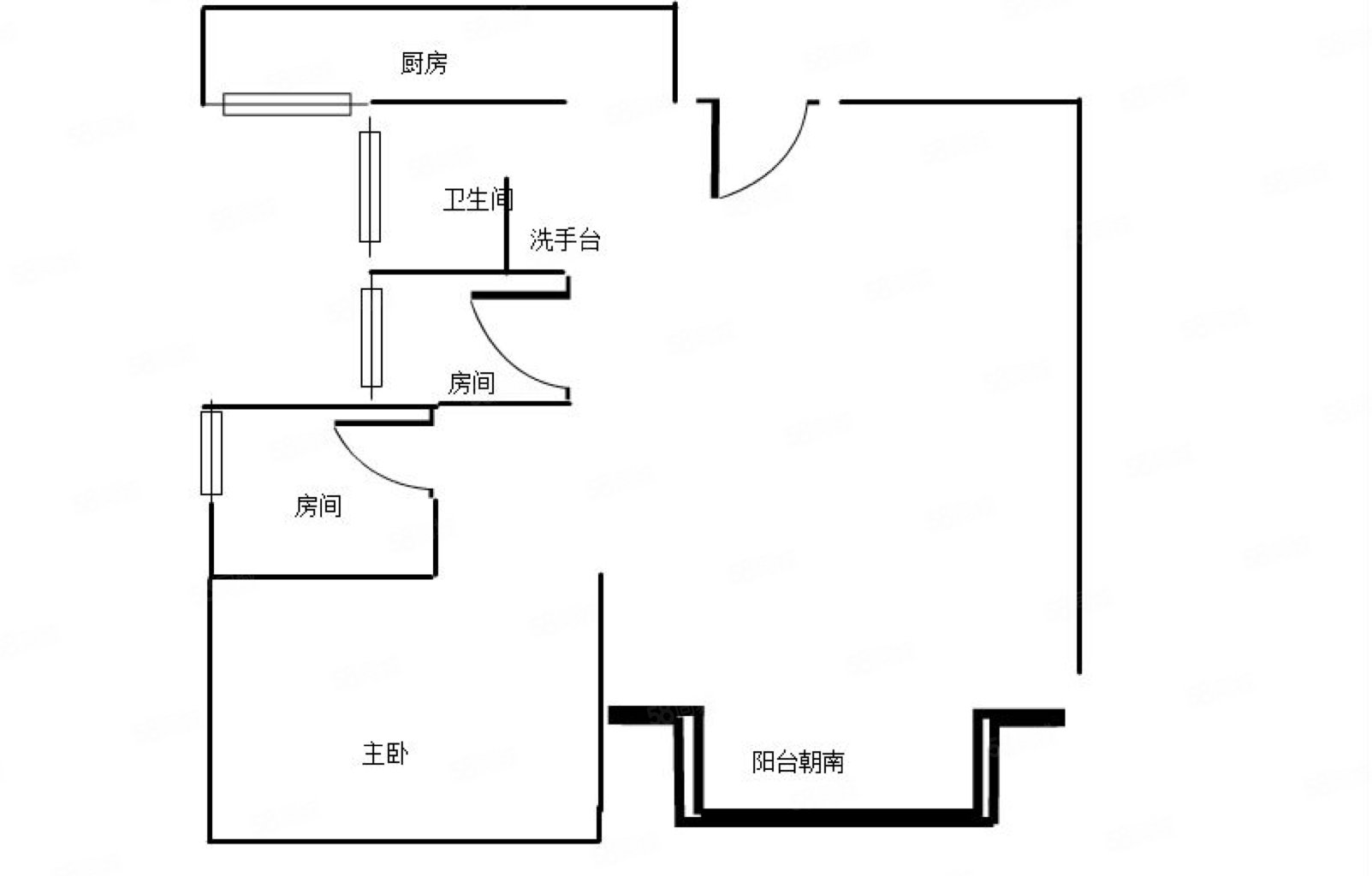 阳侨花园城3室2厅1卫89.92㎡南53.9万