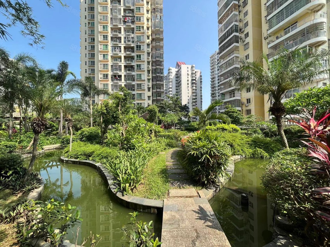 海口世贸海口湾万绿园附近花园小区大两房车位充足,濠江花园-海口58