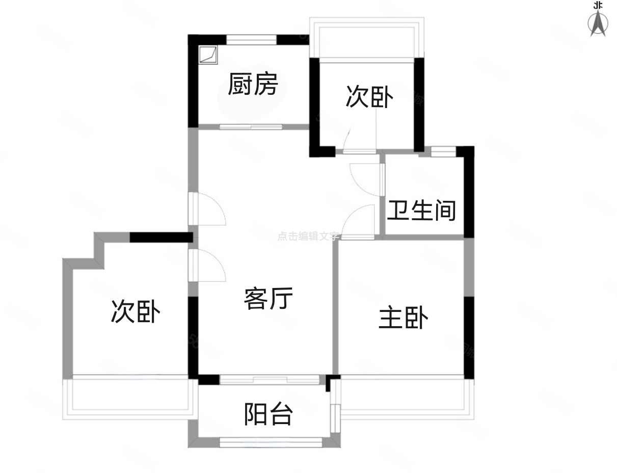 建发浦上湾3室1厅1卫86.33㎡南北430万