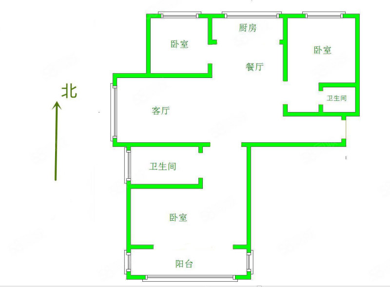 蓝湖郡3室2厅2卫116㎡南北86.6万