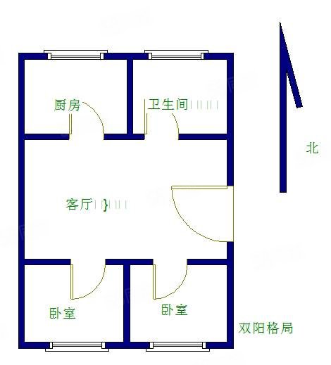 木兴源2室1厅1卫79㎡南北15.8万