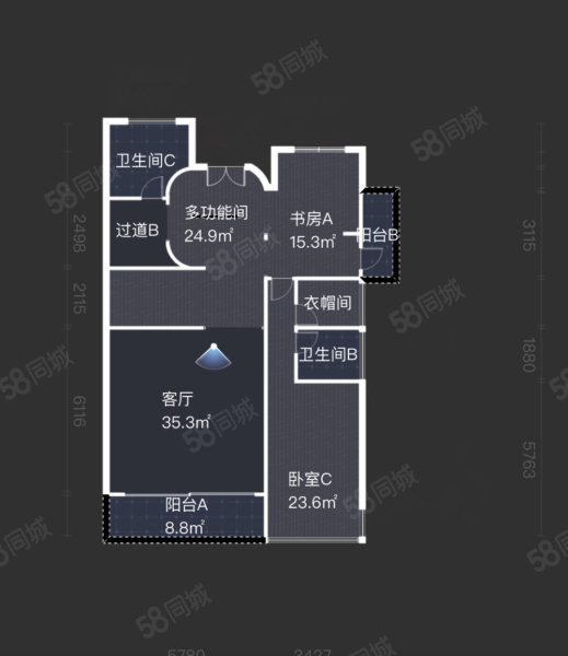 云岭邻里(西区)4室2厅2卫406㎡南北700万