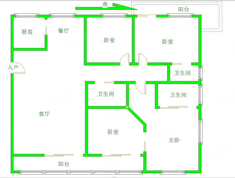 禹洲碧山临海4室2厅3卫187㎡南北1280万