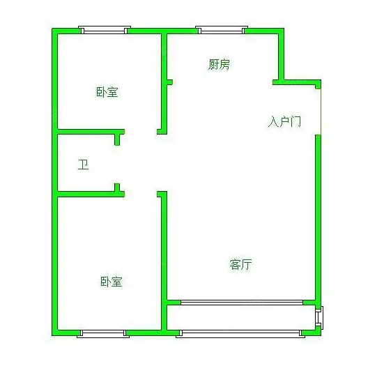 富民月畔湾2室2厅1卫52㎡西南26.8万