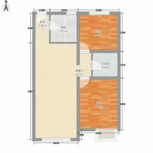 清溪苑2室2厅1卫75㎡南北50.8万