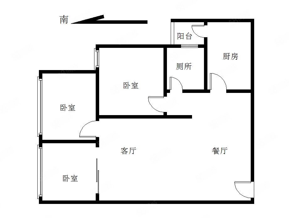 人和春天花园3室2厅1卫80㎡东南89万