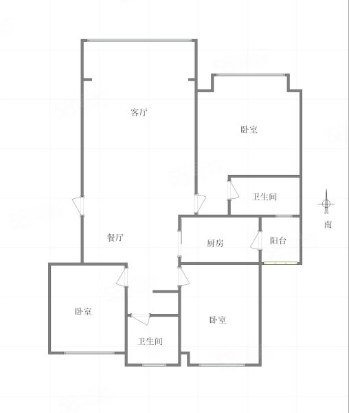 华宇天宫花城(A区)3室2厅2卫96.75㎡南160万