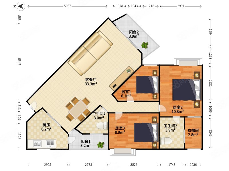 保定云海世家户型图图片