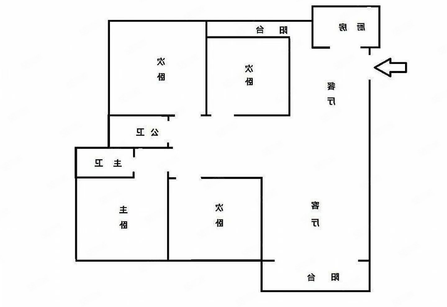 名仕公馆4室2厅2卫113㎡南北53万