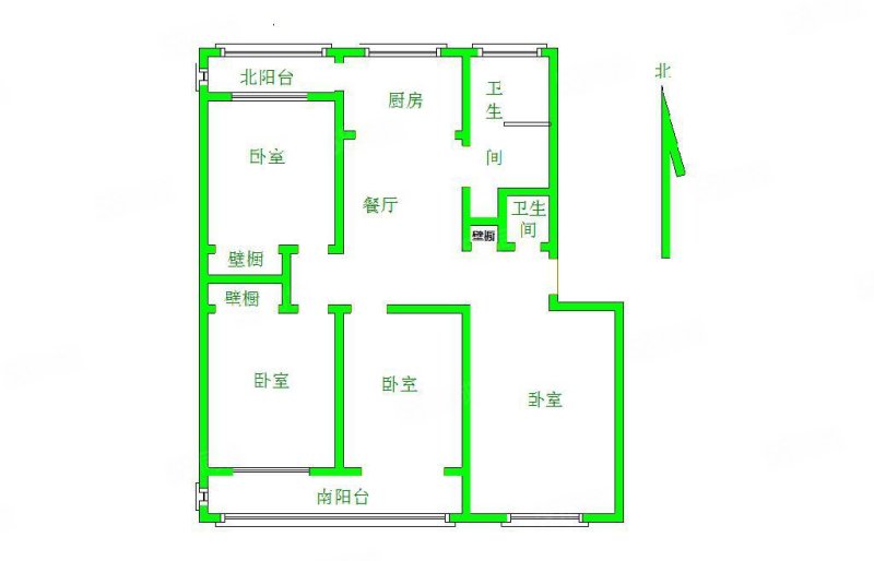 新一代B区3室2厅2卫138㎡南北135万