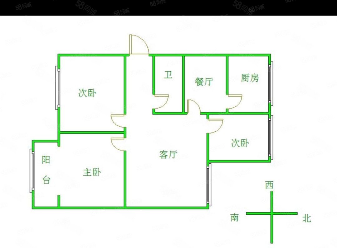 世纪景苑(南区)3室2厅1卫108㎡东86万