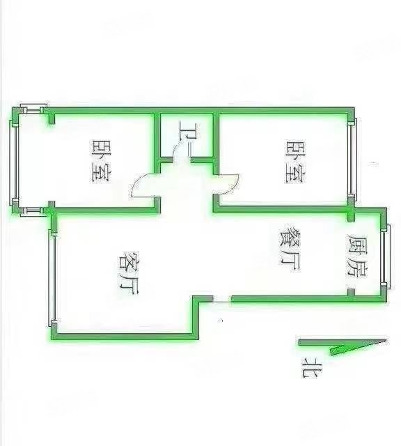 铁路街小区(山海关)2室1厅1卫66㎡南北41.8万