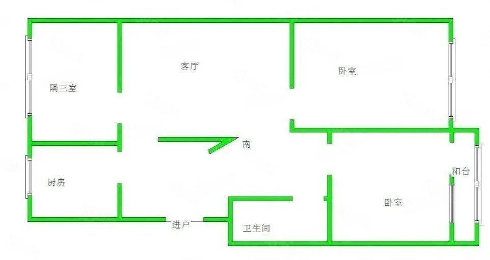 聊建集团五公司家属院3室2厅1卫82㎡南北92万