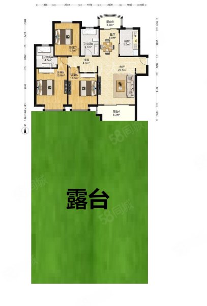 新湖明珠城(二三期)3室2厅2卫123.12㎡南北898万