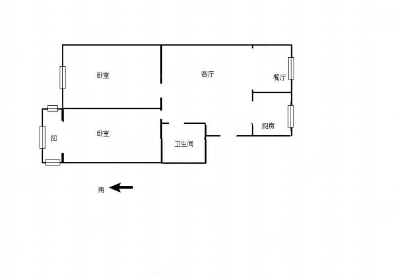 米兰金狮家园2室1厅1卫88.68㎡南北315万