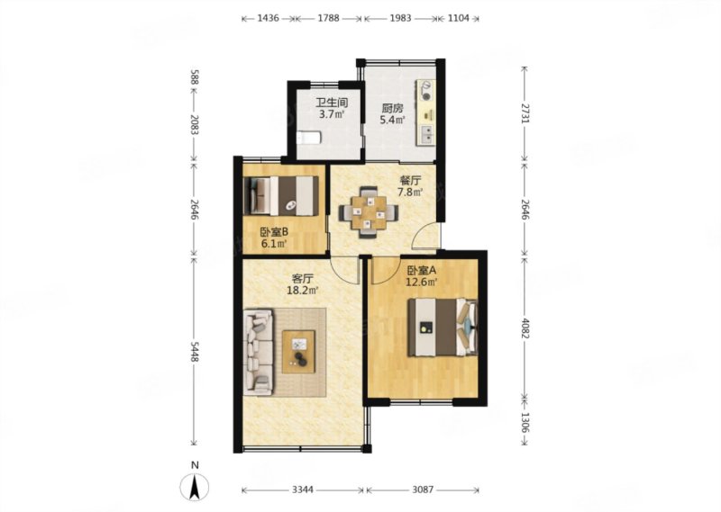 和鑫新村3室1厅1卫94㎡南99.8万