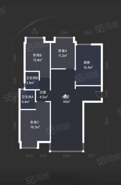 南阳盛世3室2厅2卫126.13㎡南149万