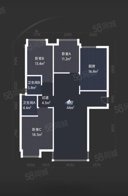 南阳盛世3室2厅2卫126.13㎡南149万