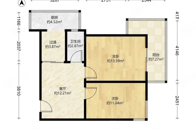建明小区2室1厅59㎡45万二手房图片