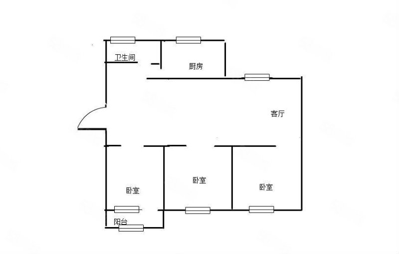 市直机关金山三宿舍3室2厅1卫117㎡南北253万