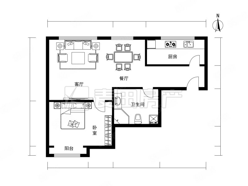 温泉凯盛家园1室1厅1卫60㎡南300万