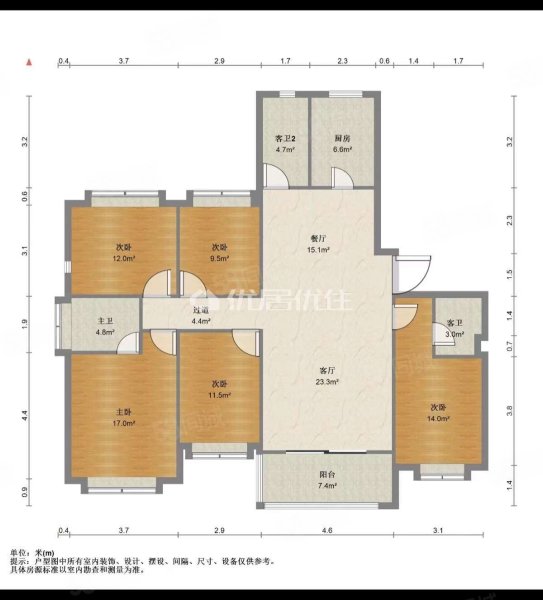 润城5区5室2厅3卫178㎡南284万