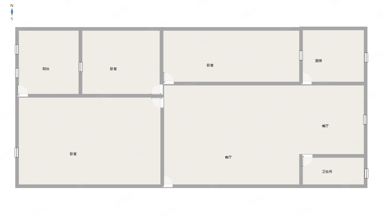 朝阳小区3室2厅1卫97㎡东南43.8万